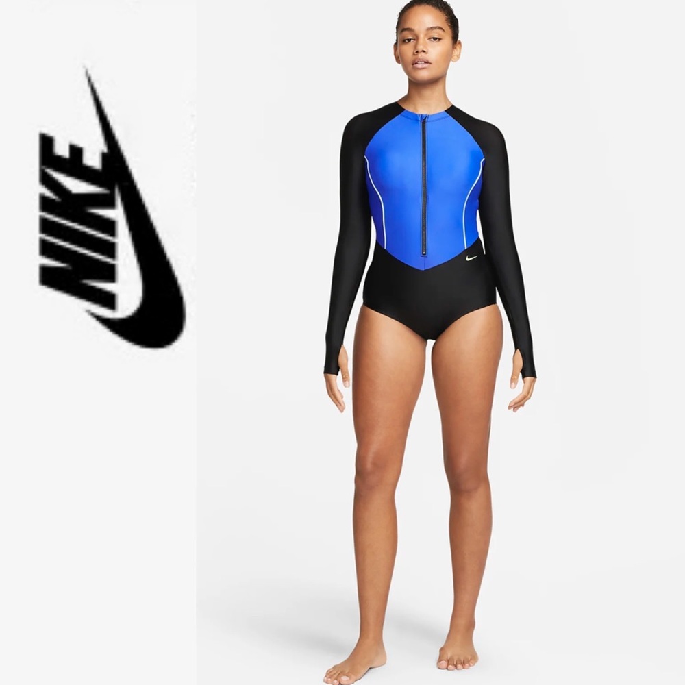 NWT Nike Hydralock Sculpt Women's Long Sleeve One Piece in Hyper Blue S